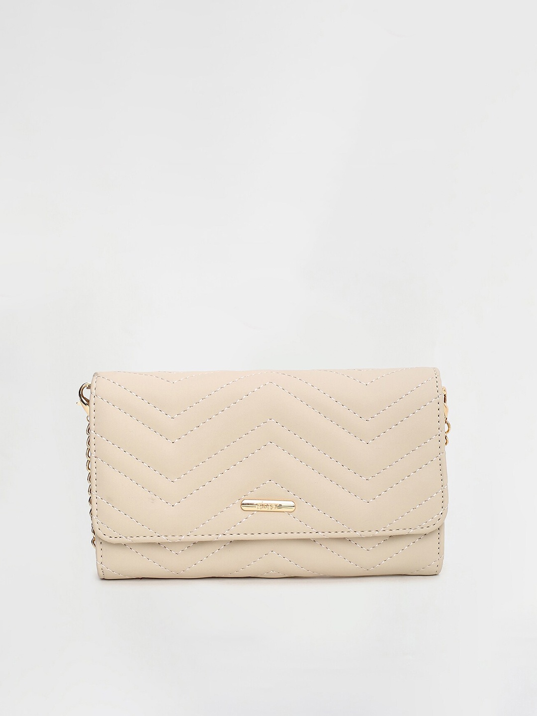 

Ginger by Lifestyle Women Off White Textured Synthetic Wallets