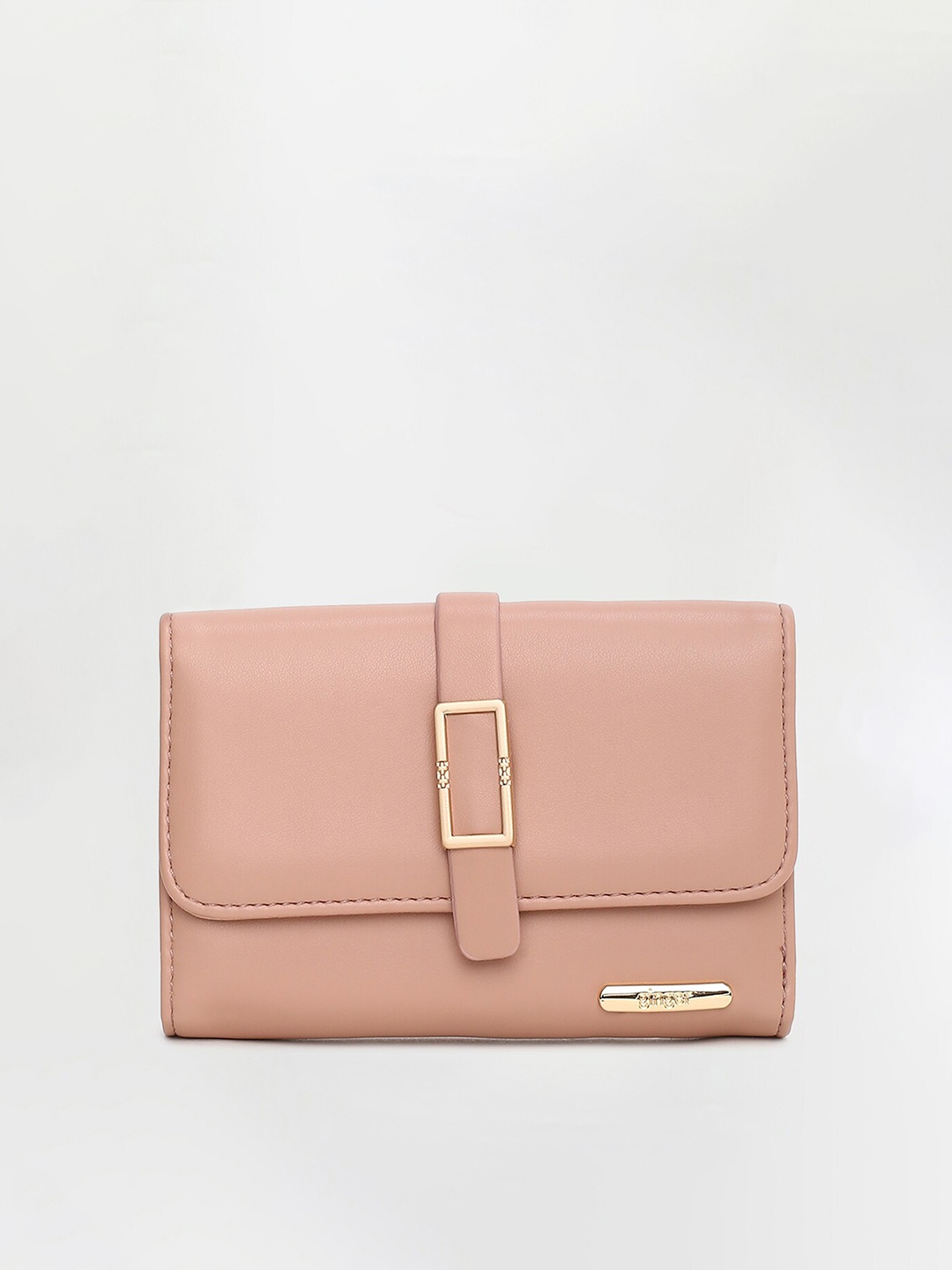 

Ginger by Lifestyle Women Pink Solid Synthetic Wallets, Coral