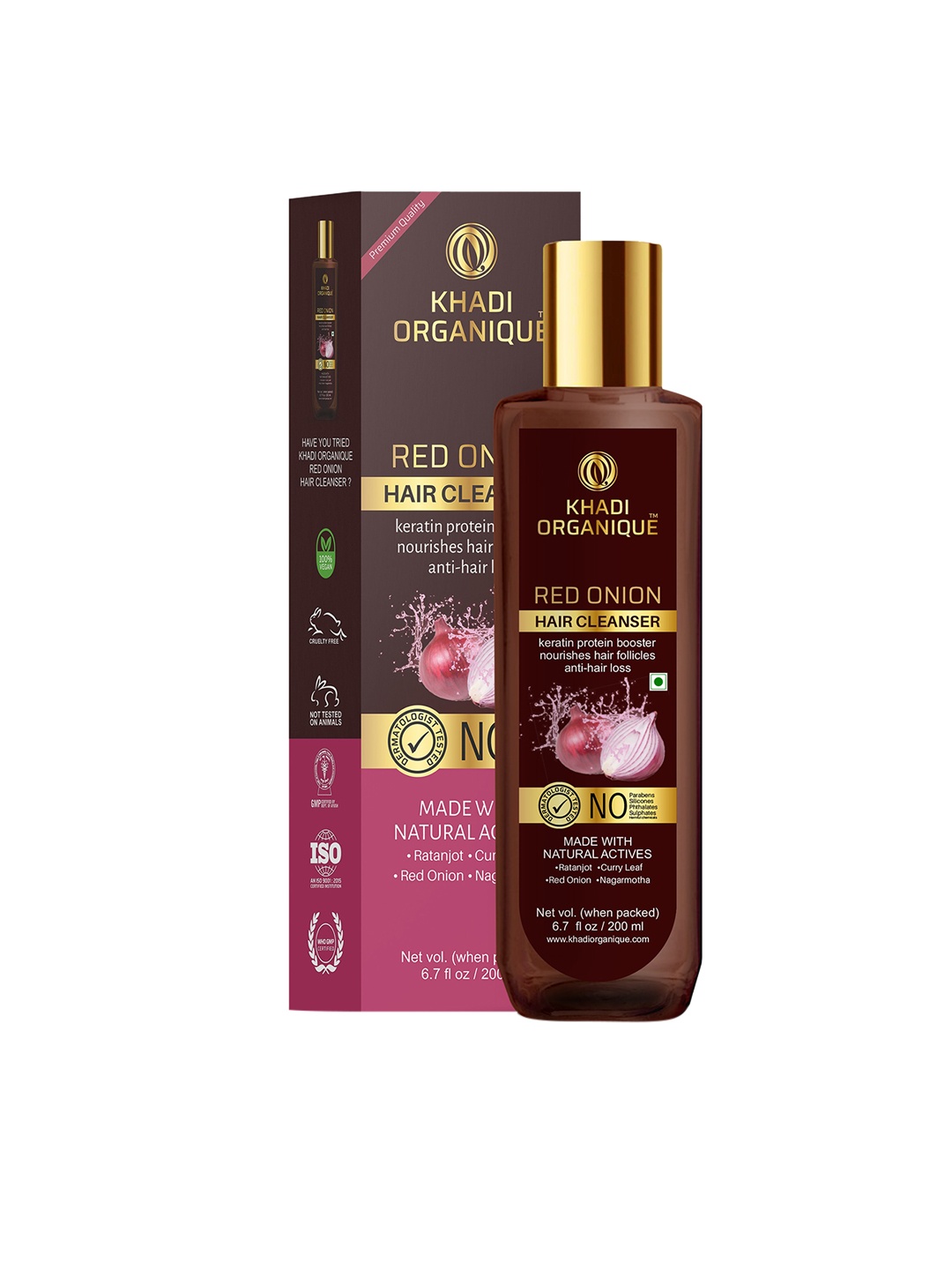 

Khadi Organique Red Onion Shampoo-200 ml, White