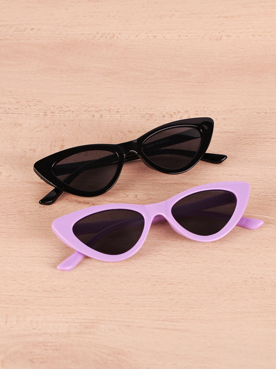 

DukieKooky Girls Pack Of 2 Black Lens & Black Cateye Sunglass with UV Protected Lens