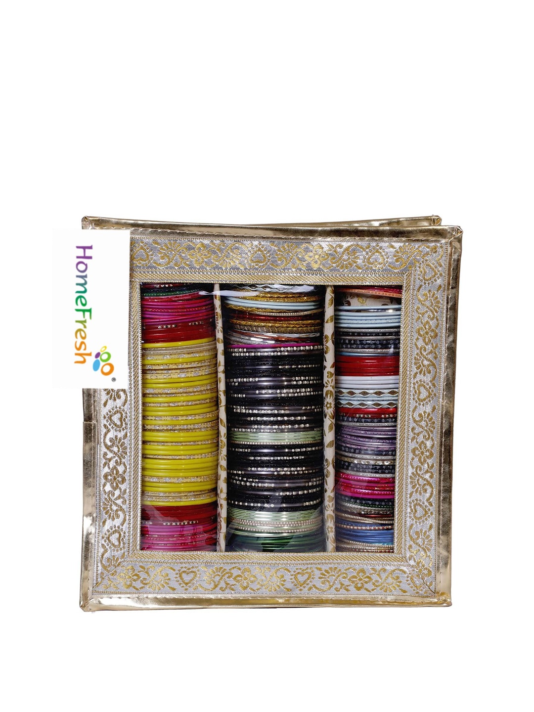 

Home Fresh Gold-Toned Printed Organisers With Transparent Window