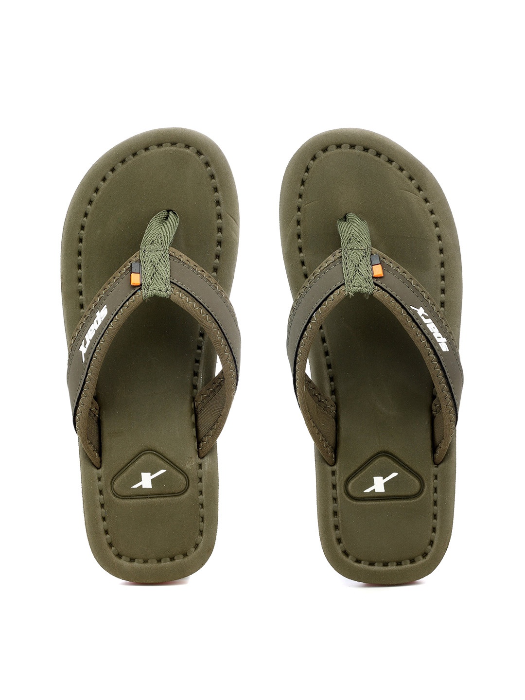 

Sparx Men Olive Green & White Thong Flip-Flops