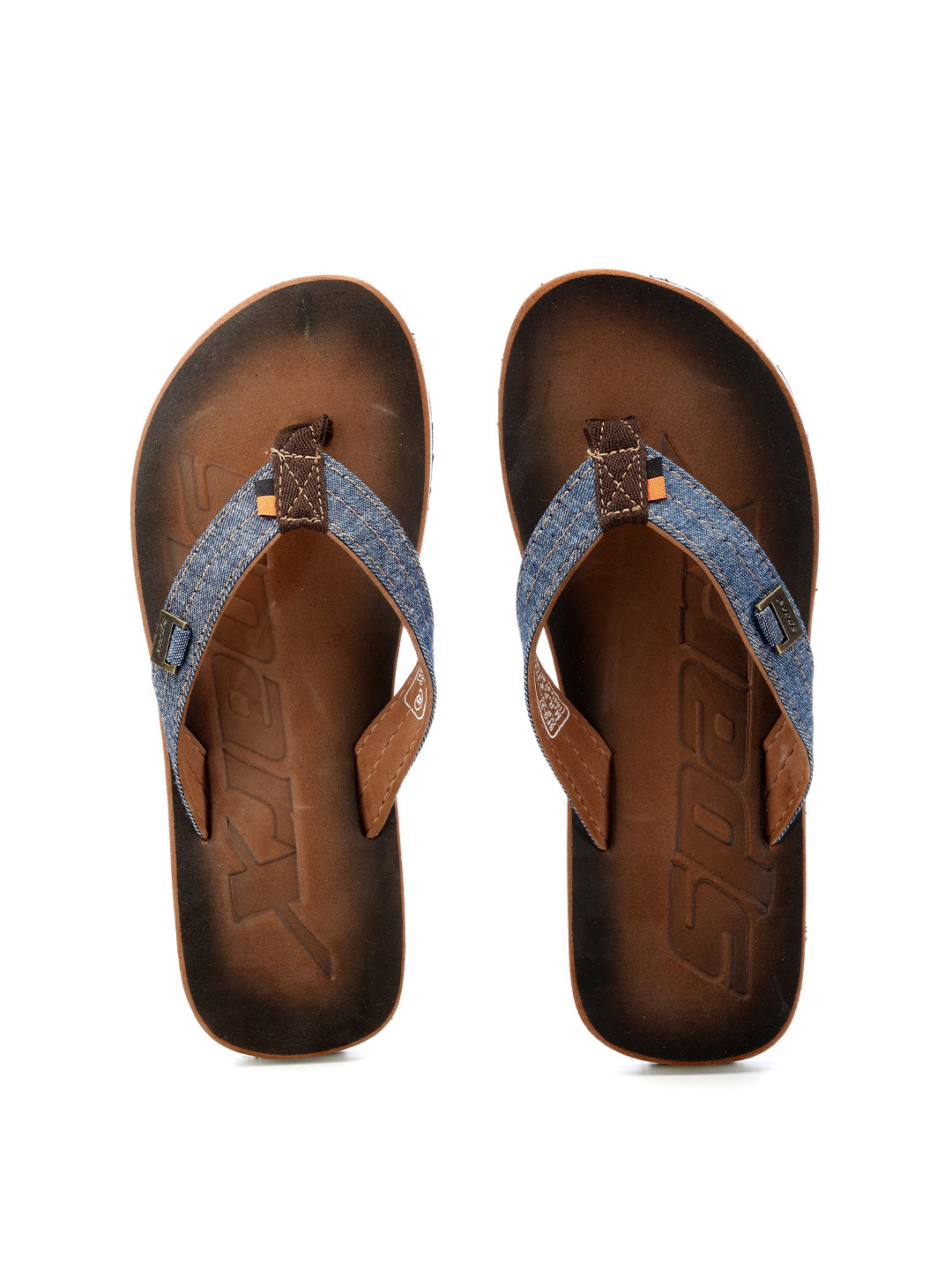 

Sparx Men Brown & Blue Thong Flip-Flops