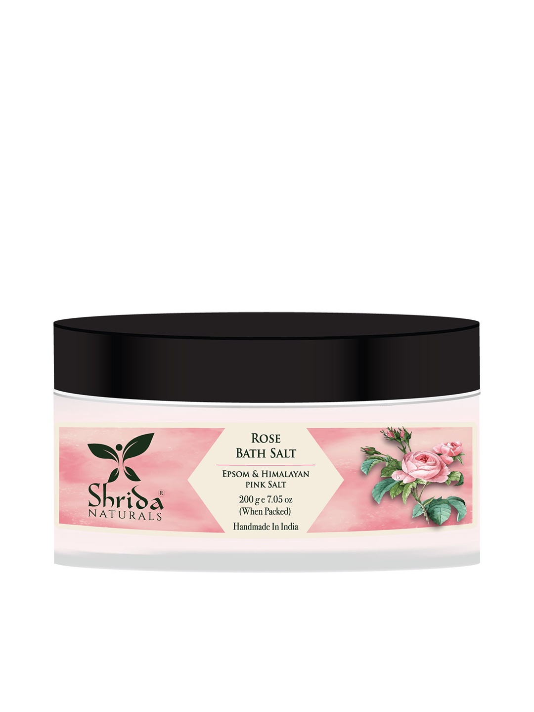 

Shrida Cruelty Free & Paraben Free Rose Bath Salt with Epsom & Himalayan Pink Salt - 200 g