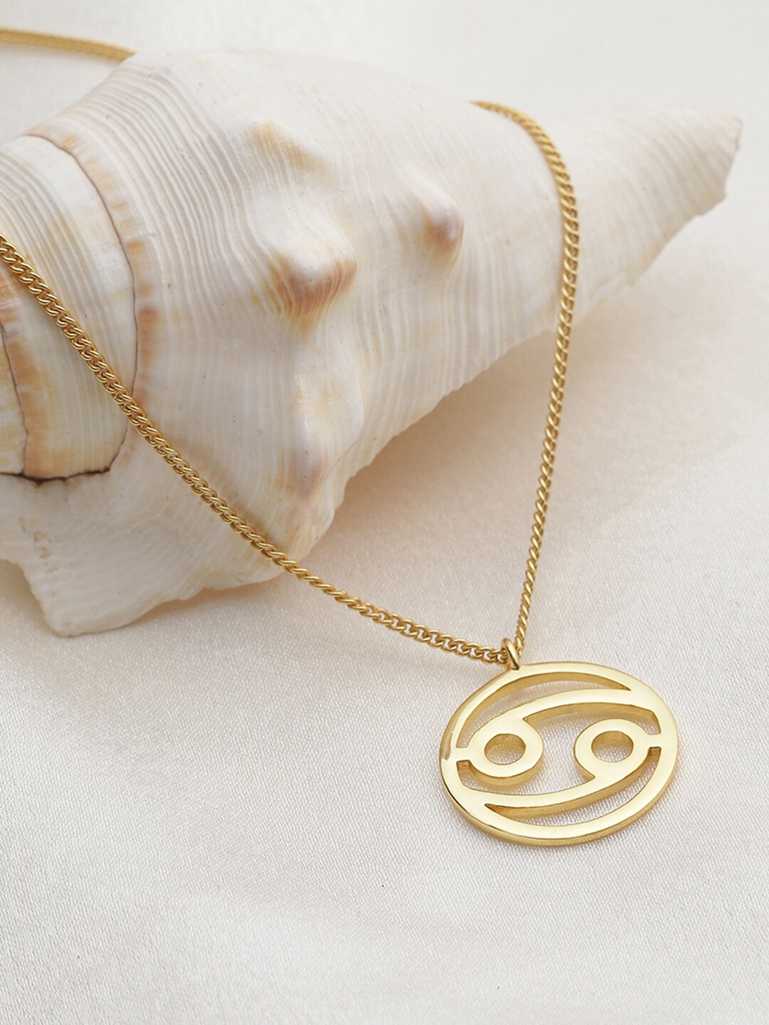 

EK BY EKTA KAPOOR 22K Gold Plated Zodiac Charm Necklace