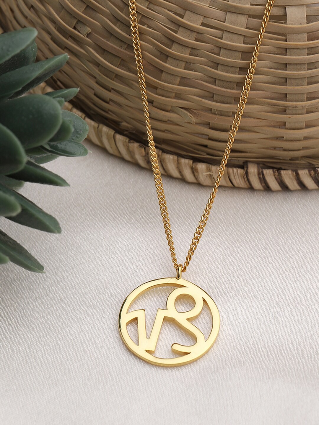 

EK BY EKTA KAPOOR 22K Gold Plated Capricorn Zodiac Necklace
