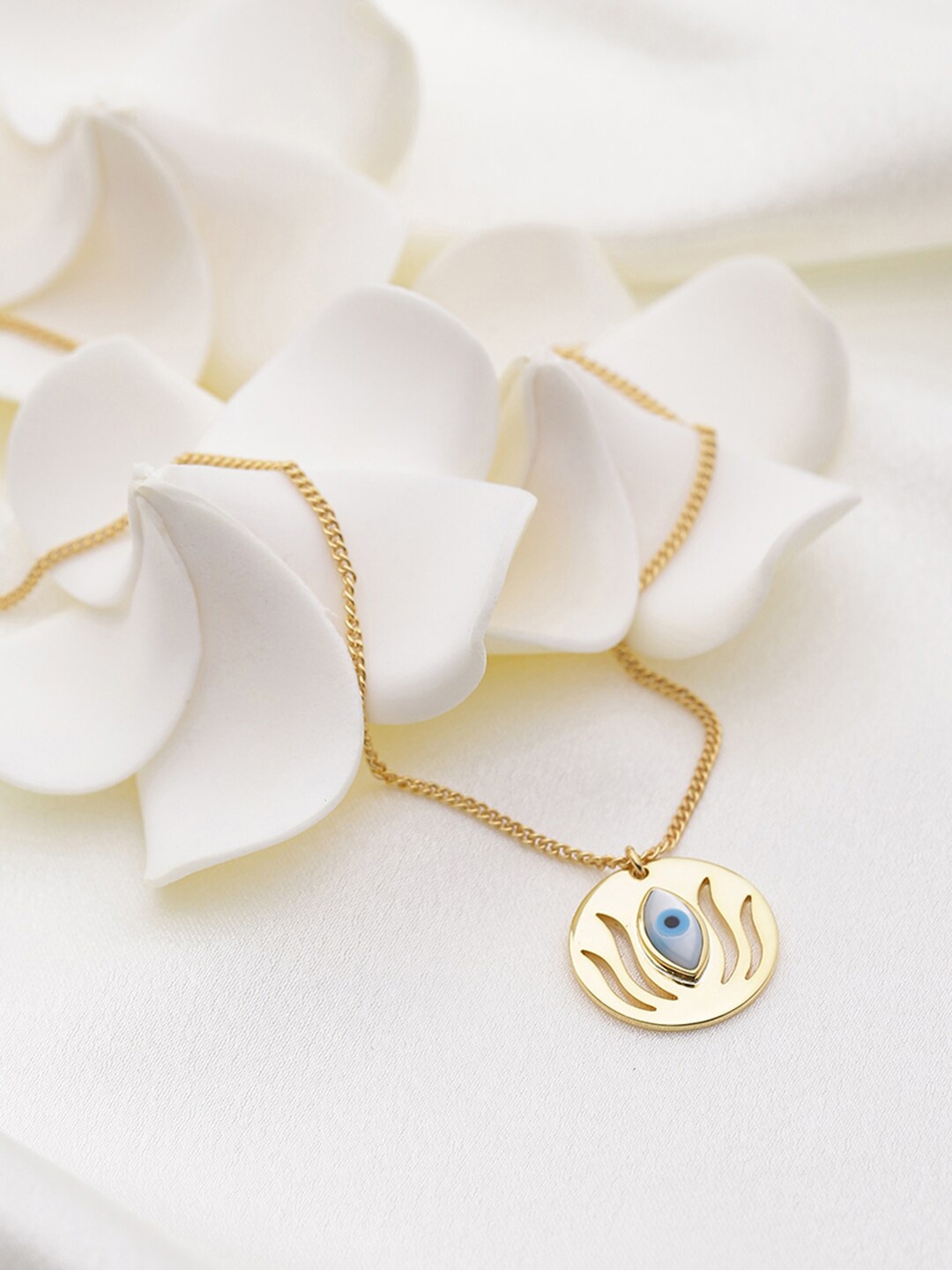 

EK BY EKTA KAPOOR 22K Gold-Plated Evil Eye Necklace