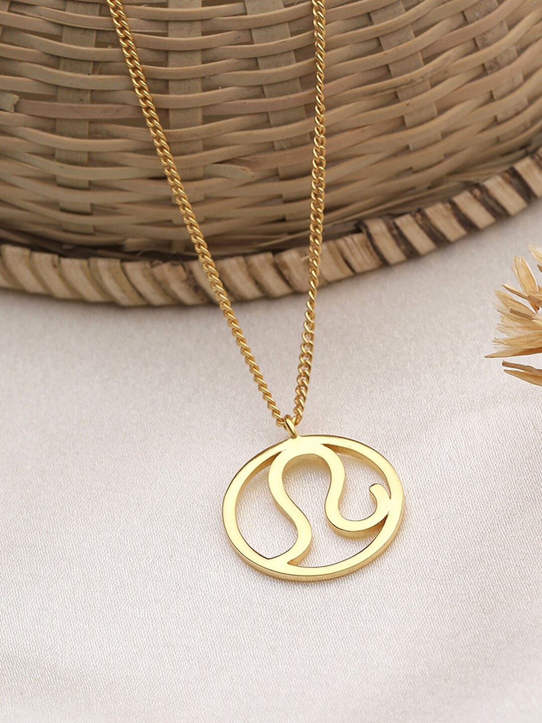 

EK BY EKTA KAPOOR 22K Gold Plated Leo Zodiac Necklace