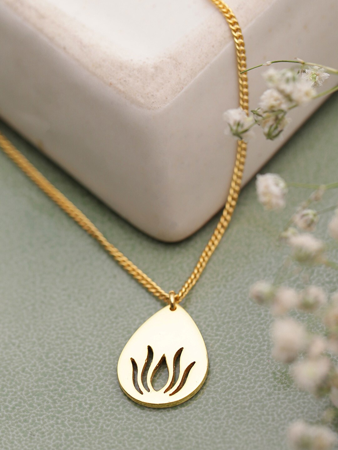 

EK BY EKTA KAPOOR 22K Gold Plated Lotus Necklace