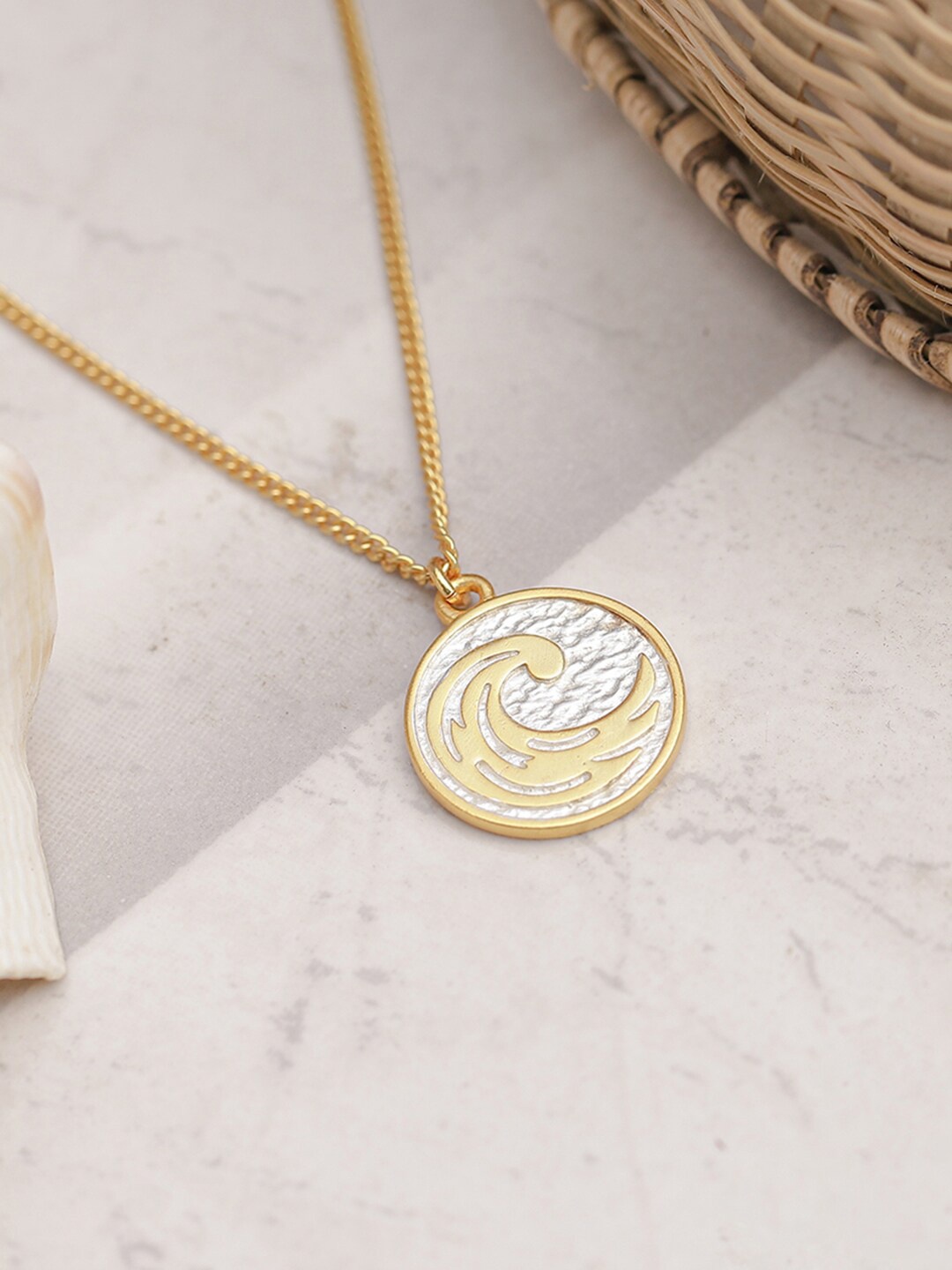 

EK BY EKTA KAPOOR 22K Gold Plated Tattva Charm Necklace