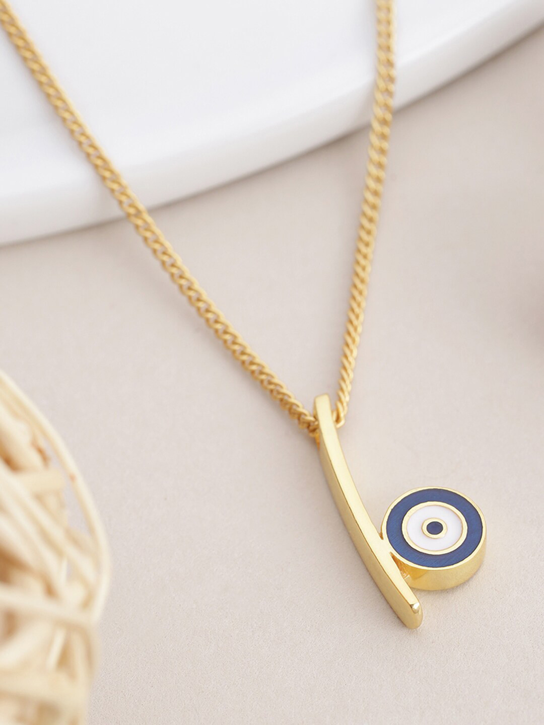 

EK BY EKTA KAPOOR 22K Gold Plated Evil Eye Necklace