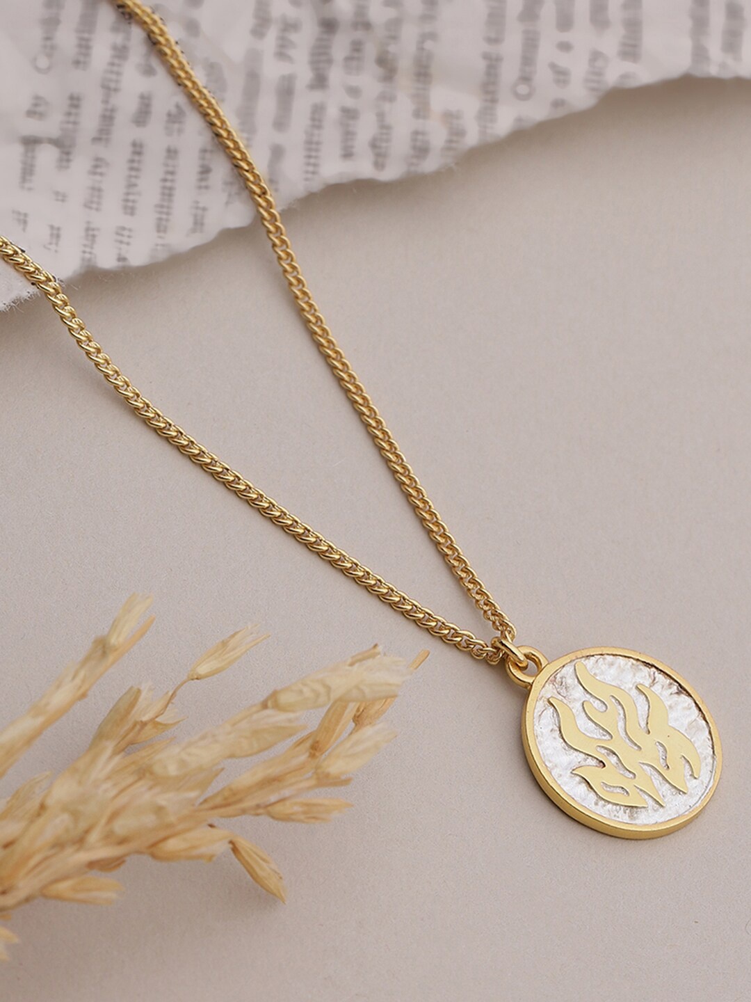 

EK BY EKTA KAPOOR Women 22K Gold Plated Tattva Brass Necklace