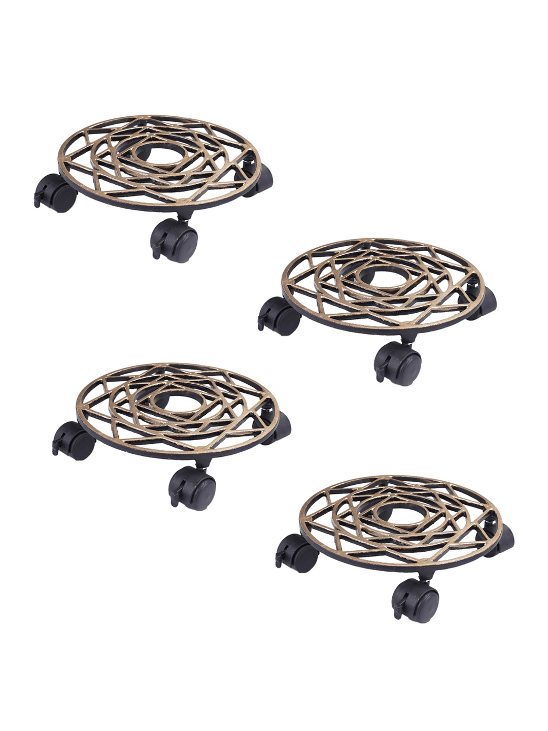 

Sharpex Set Of 4 Gold-Toned Dolly Round Rack