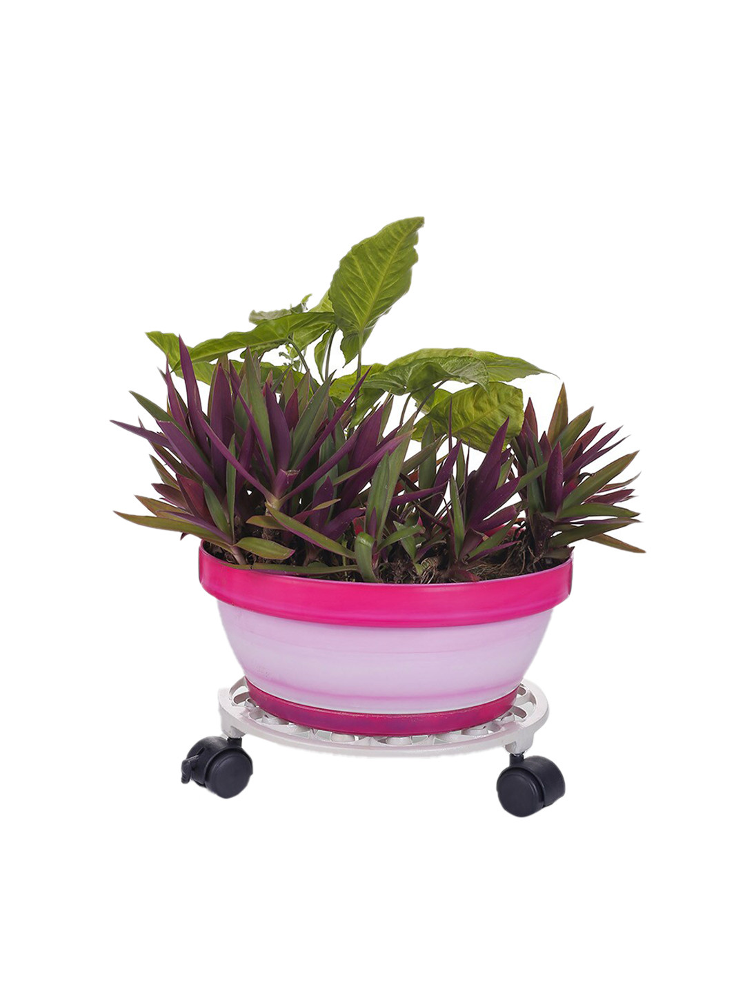 

Sharpex White Textured Metal Plant Stand
