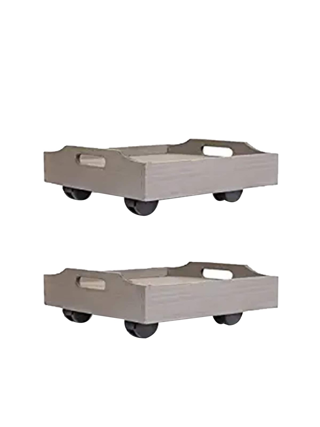 

Sharpex Set of 2 Grey Textured Wooden Square Plant Stand