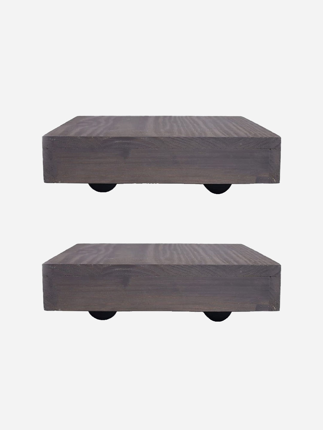 

Sharpex Set of 2 Grey Textured Wooden Square Plant Stands