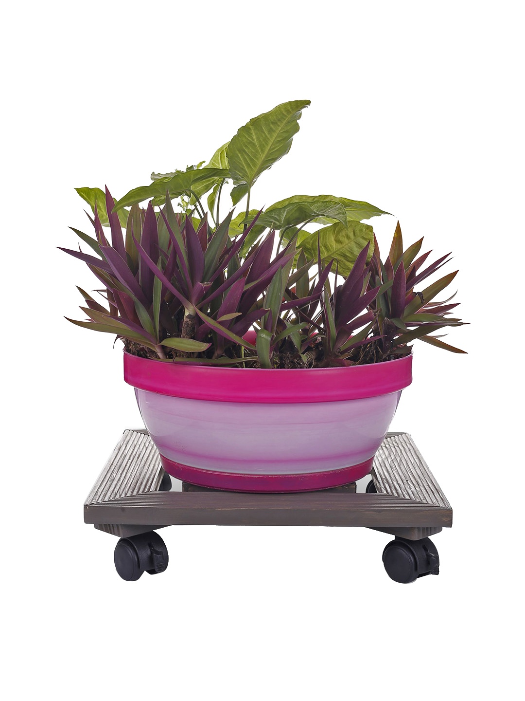 

Sharpex Set Of 4 Grey Wooden Stand Square Garden Accessories