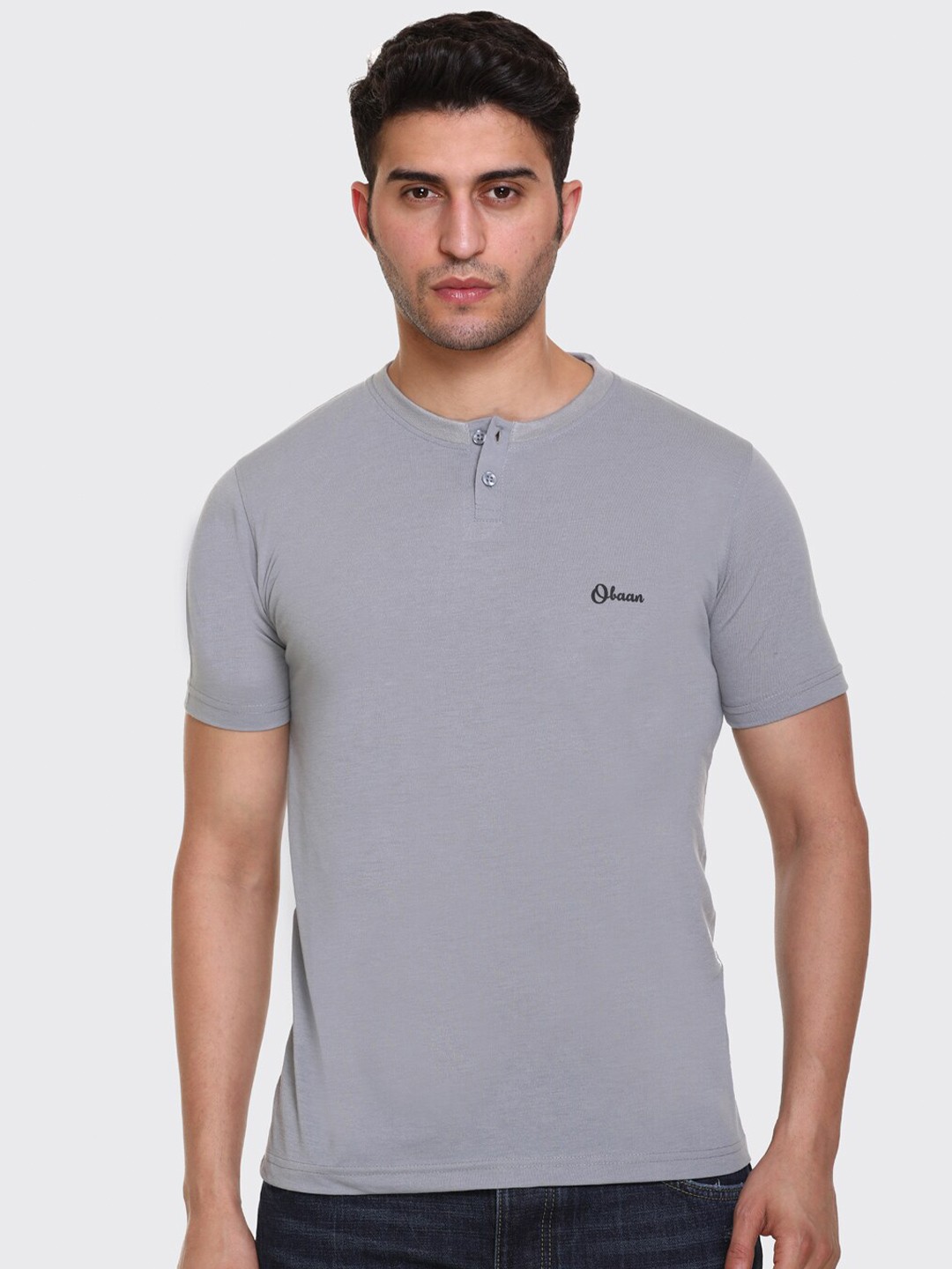 

Obaan Men Grey T-shirt