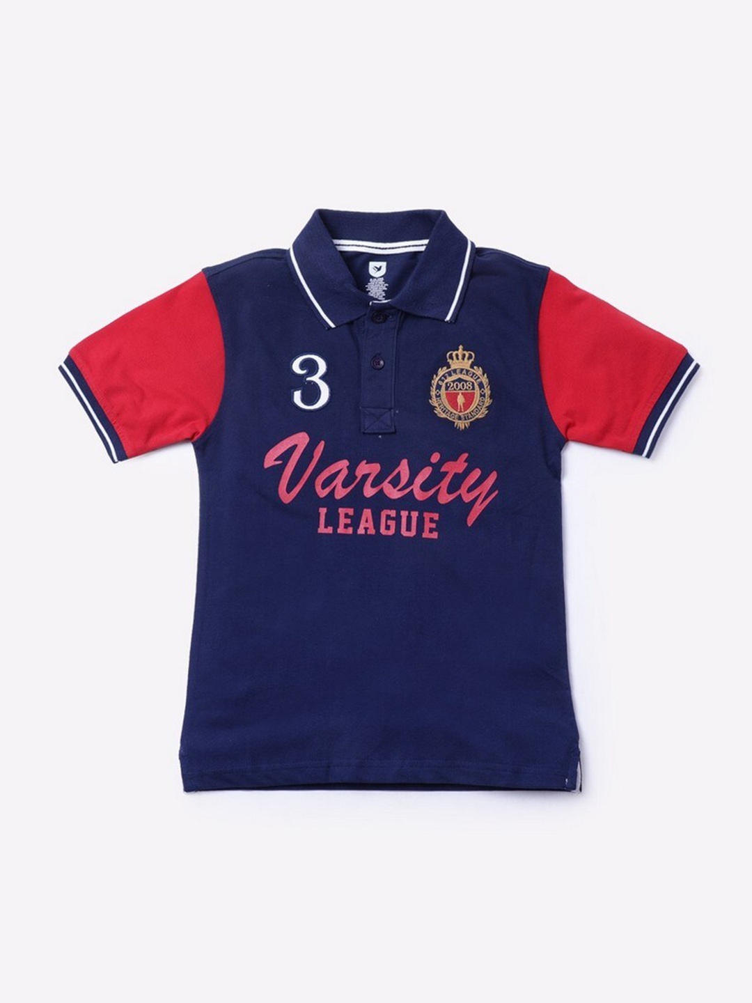 

612League Boys Blue Polo Collar T-shirt