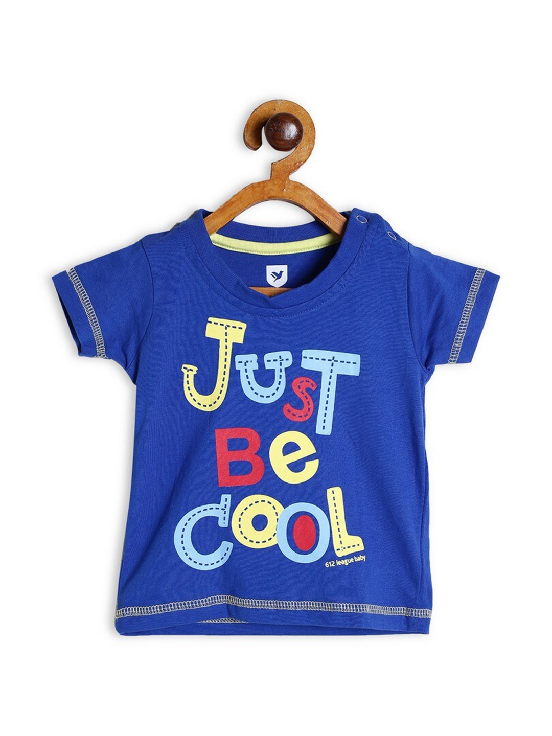 

612League Boys Blue Printed Applique T-shirt