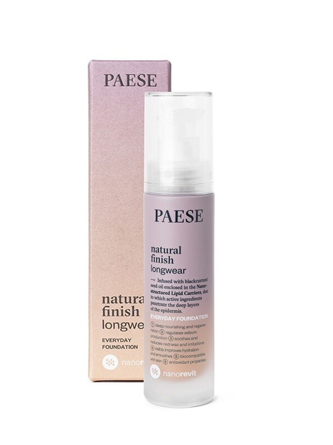 

Paese Cosmetics Natural Finish Longwear Foundation -No 1,5 Nude