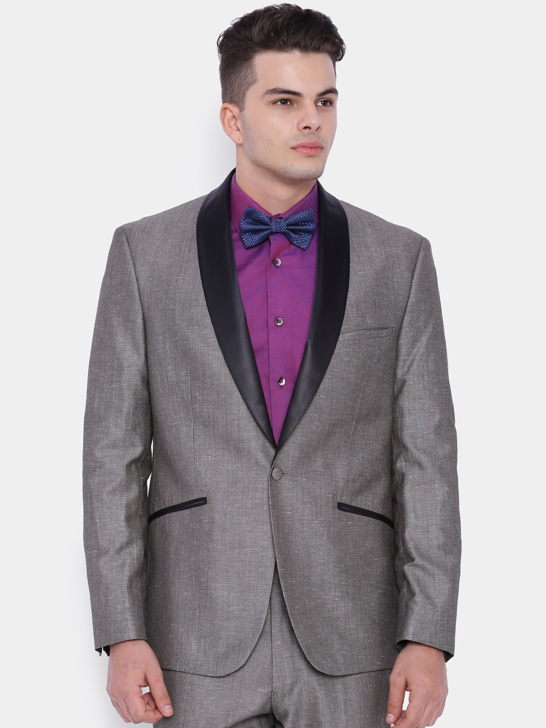 

SUITLTD Grey Slim Fit Single-Breasted Formal Blazer