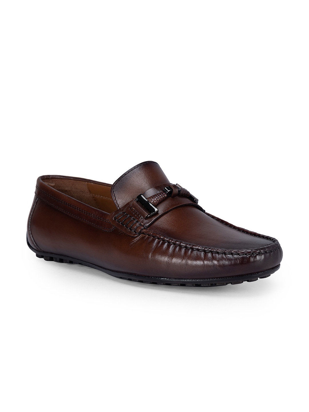 

ROSSO BRUNELLO Men Brown Leather Loafers
