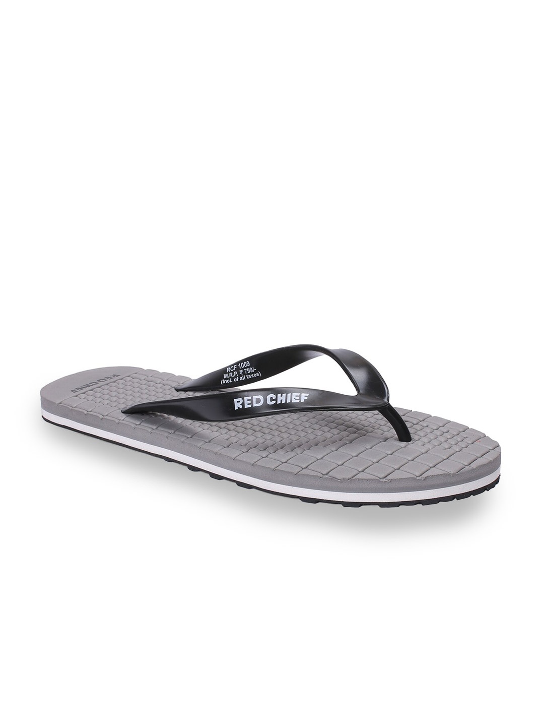 

Red Chief Men Grey & Black Rubber Thong Flip-Flops