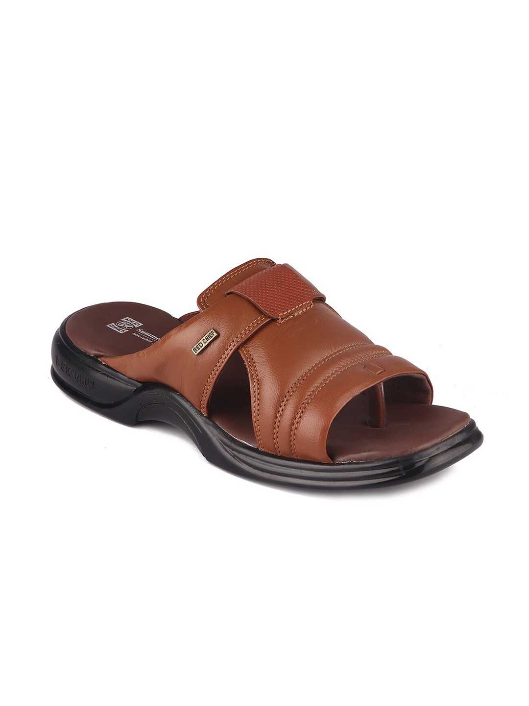 

Red Chief Men Tan Leather Comfort Sandals