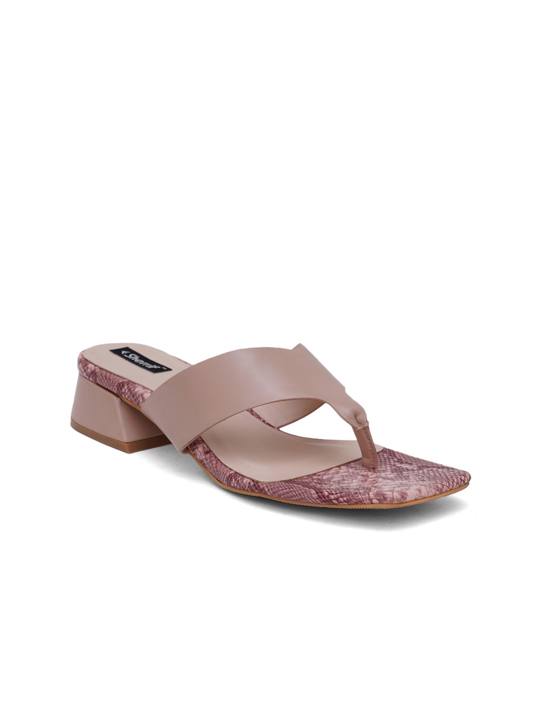 

Sherrif Shoes Pink Printed Party Block Sandals