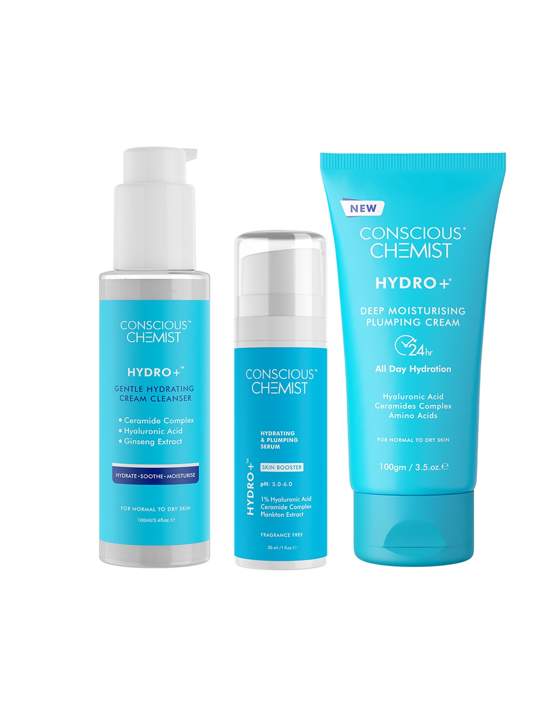 

Conscious Chemist Hydration Hero Routine Kit Pack of 3, Blue