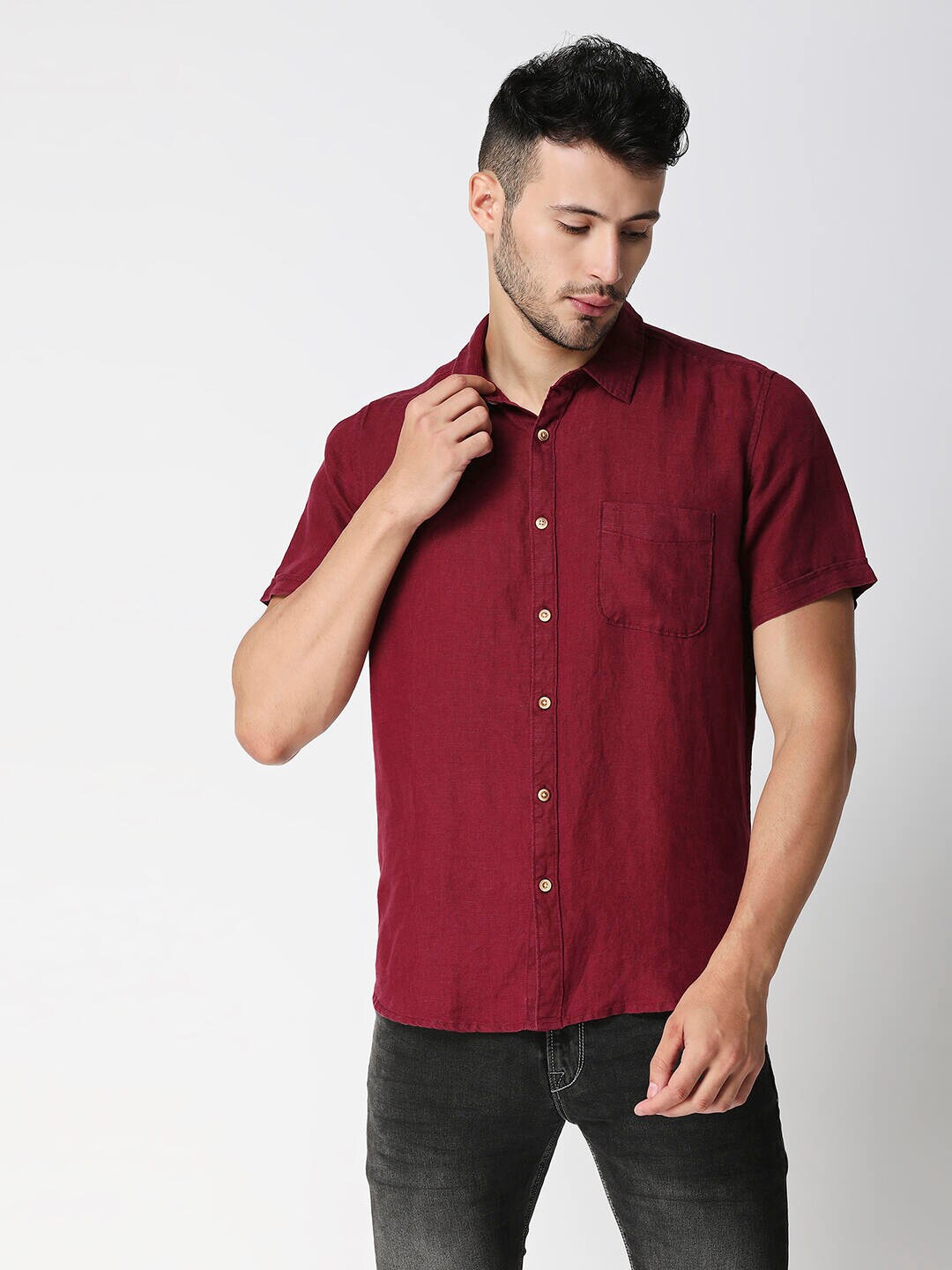 

Pepe Jeans Men Red Casual Shirt
