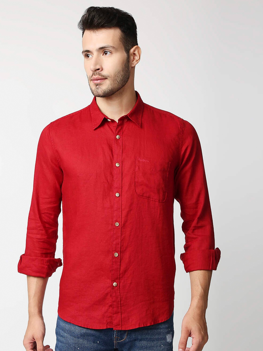 

Pepe Jeans Men Red Casual Shirt