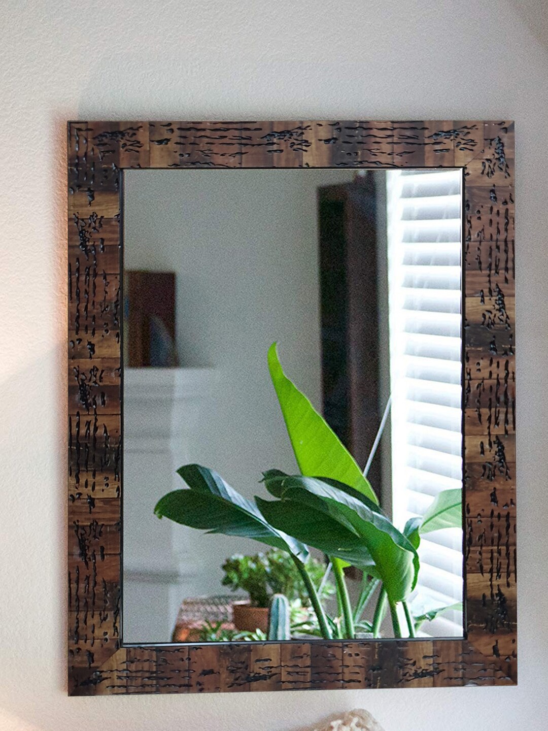 

Gallery99 Brown Framed Textured Wall Mirrors