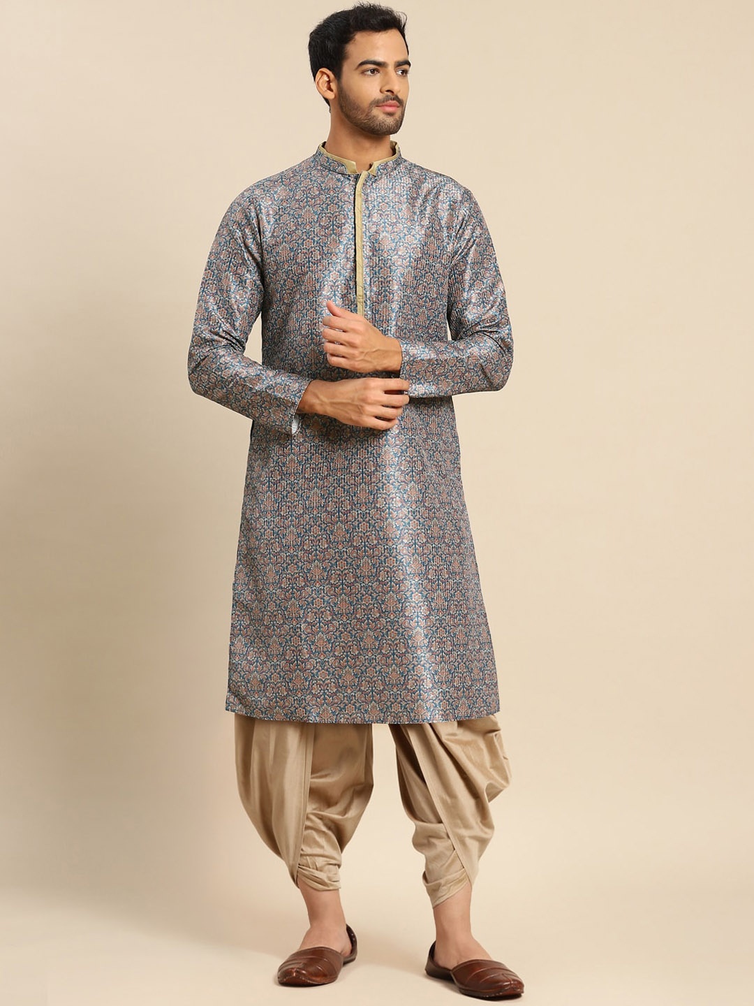 

KISAH Men Multicoloured Kurta with Dhoti Pants, Multi