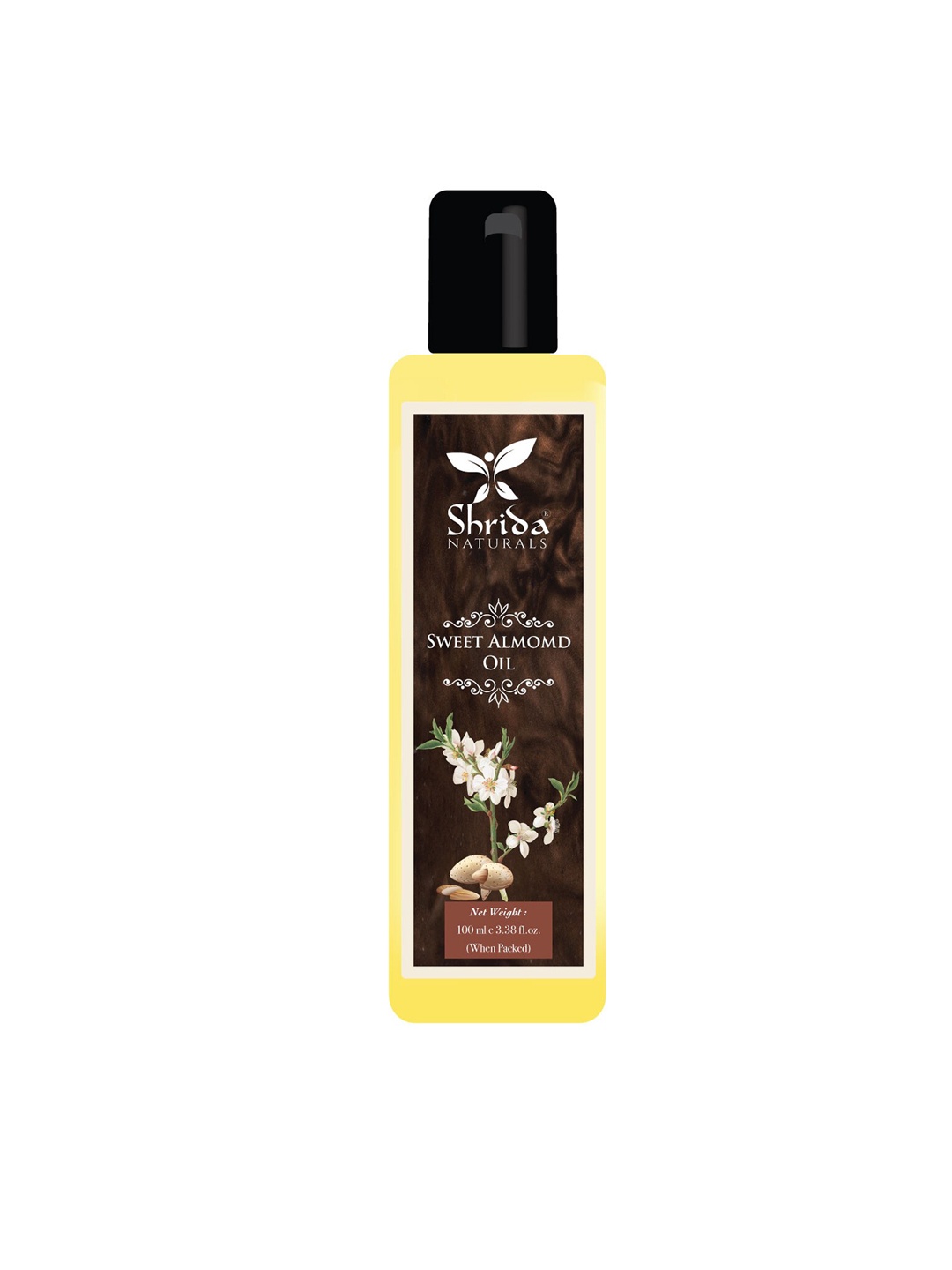 

Shrida Paraben Free Sweet Almond Oil - 100 ml, Yellow