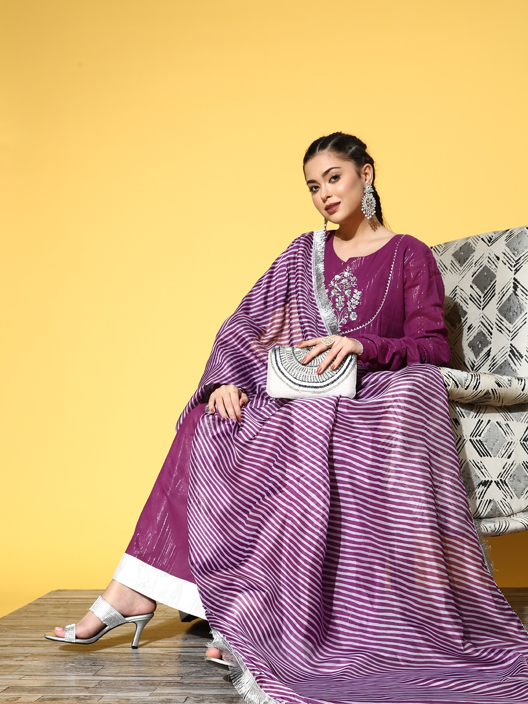 

Varanga Women Burgundy Cotton Fluid Tie-Up Kurta