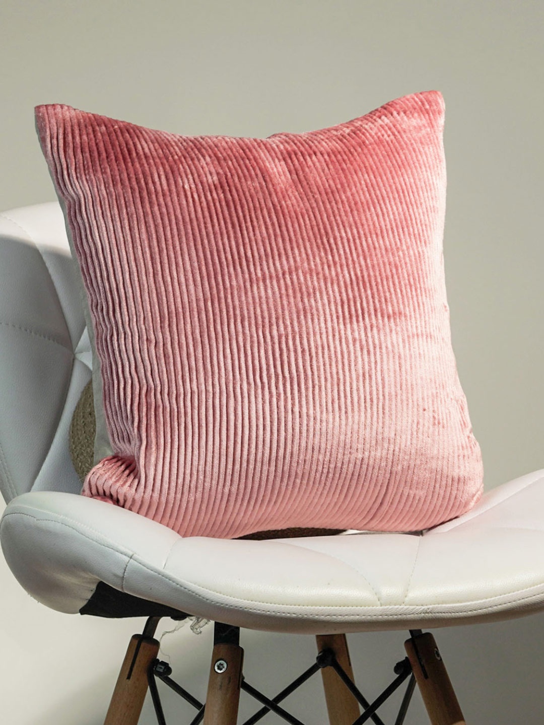 

haus & kinder Striped Square Cushion Cover, Rose