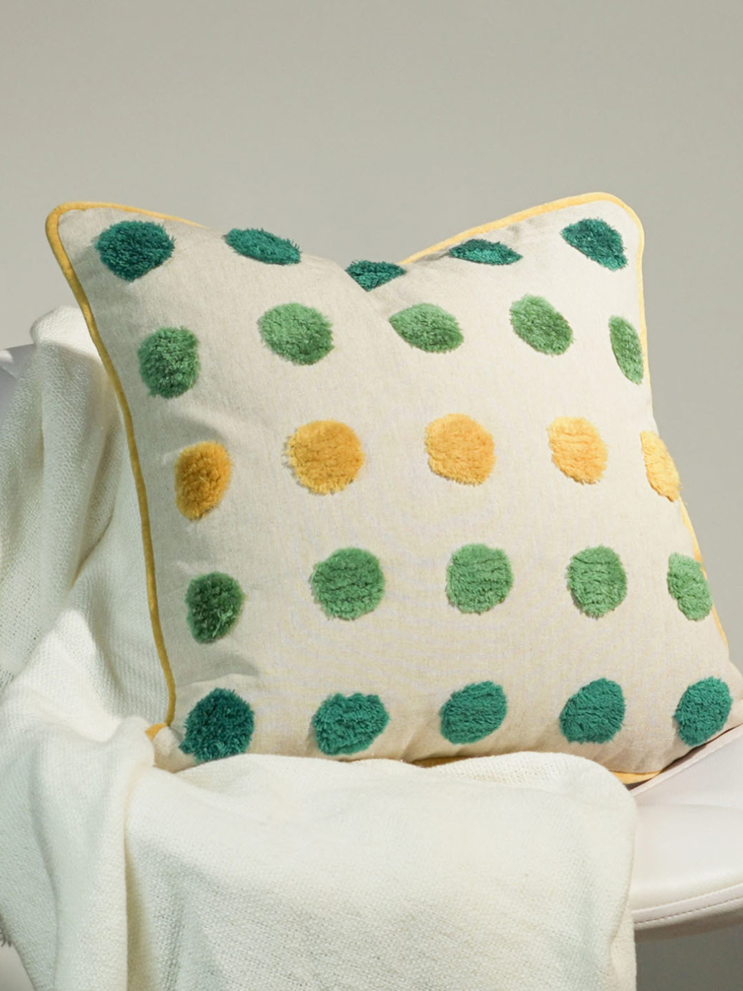 

haus & kinder Green & Blue Embroidered Square Cushion Covers