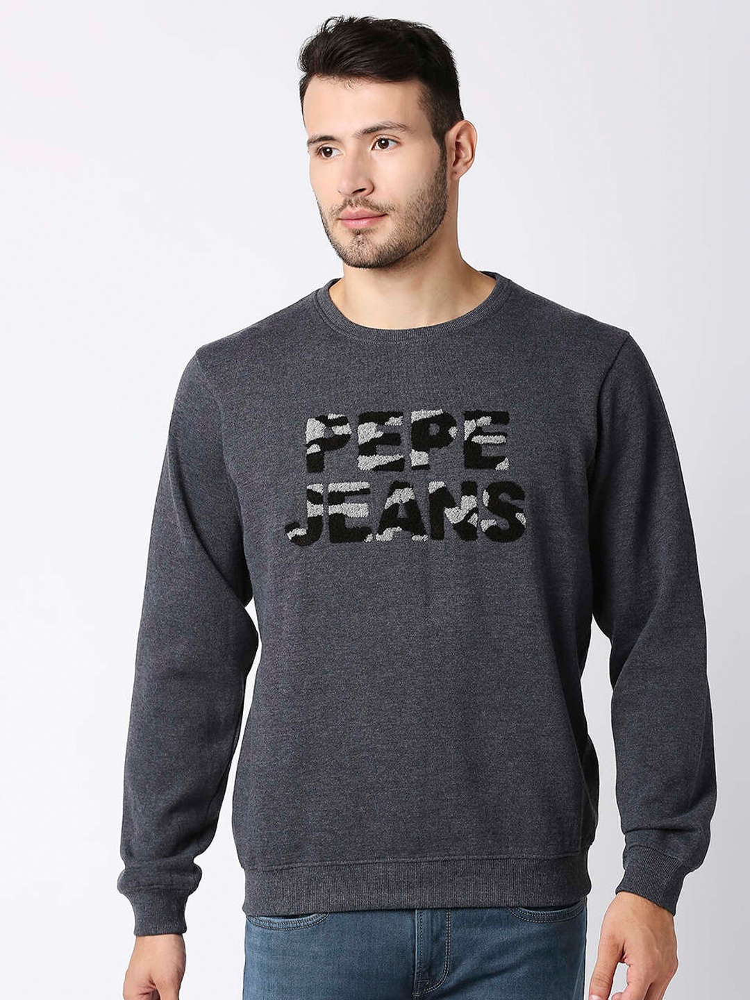 

Pepe Jeans Men Grey Sweatshirt