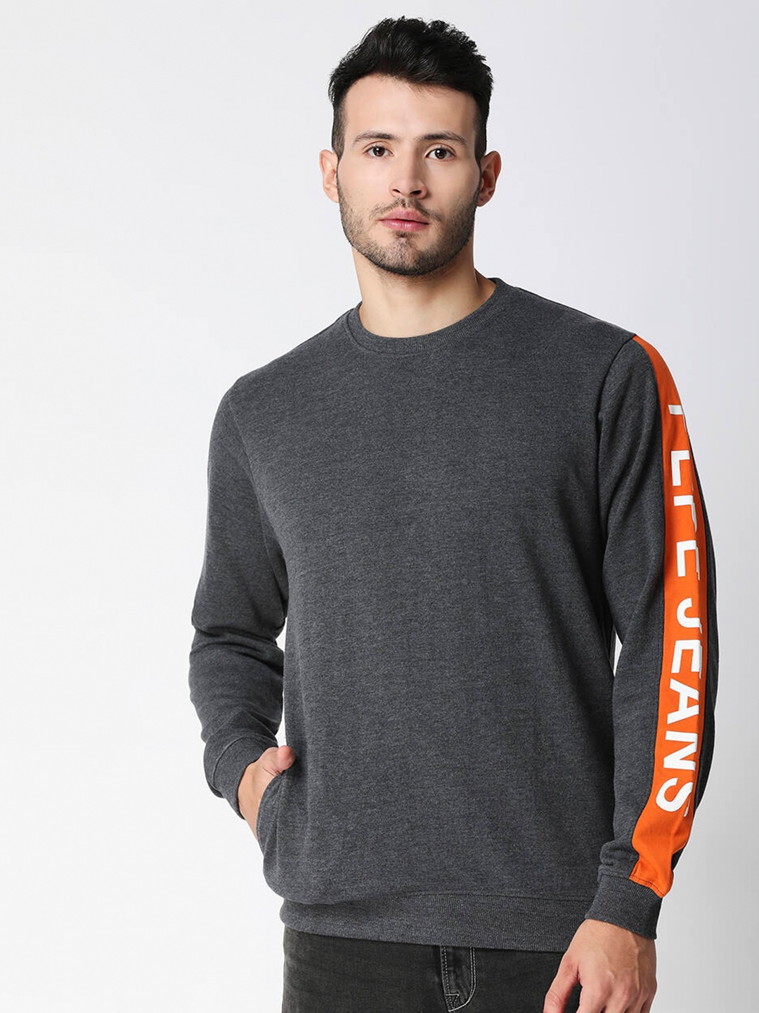 

Pepe Jeans Men Grey Typography Printed Sweatshirt