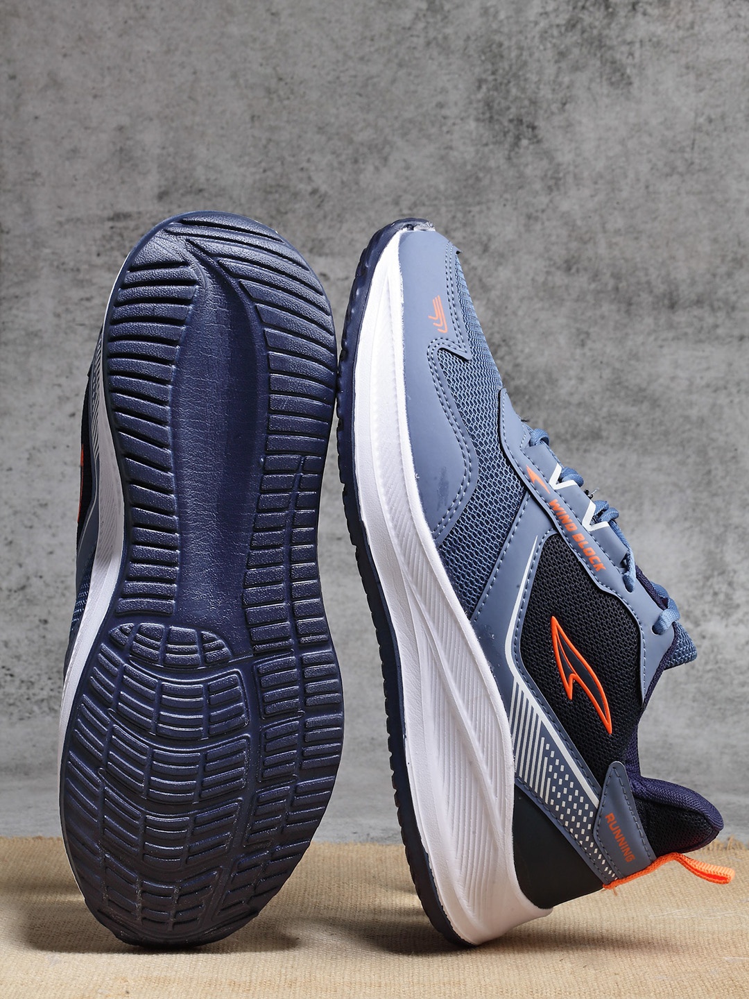 

ASIAN Men Blue Woven Design Lighweight Sneakers