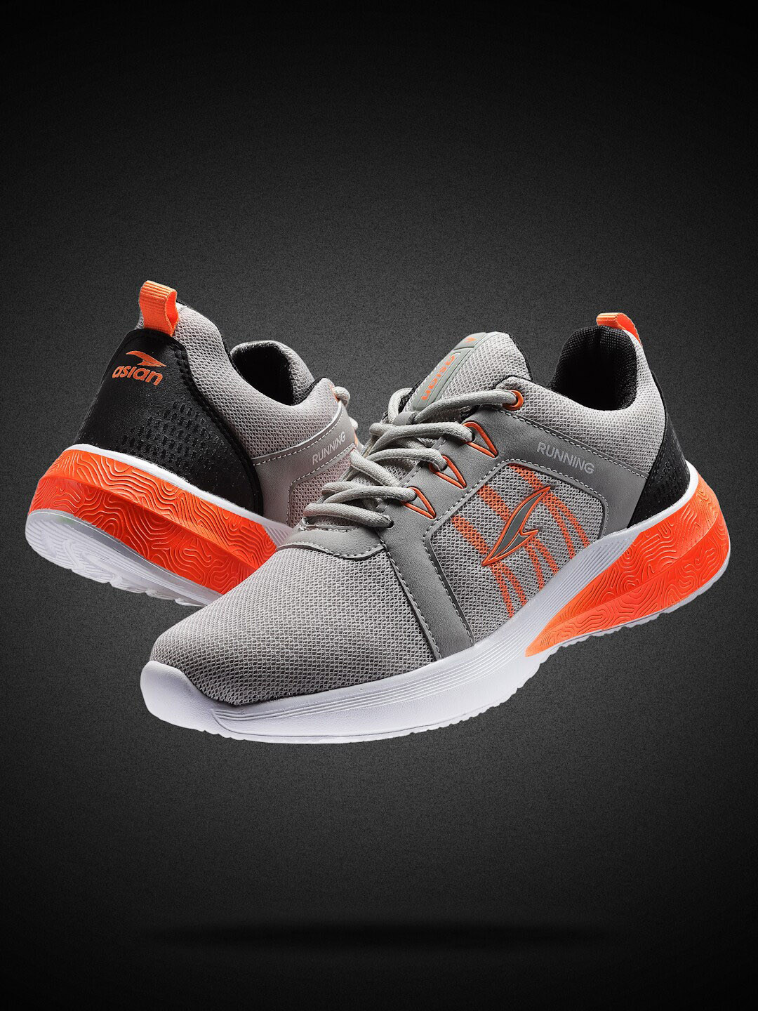

ASIAN Men Grey Woven Design Lace Up Casual Sneakers