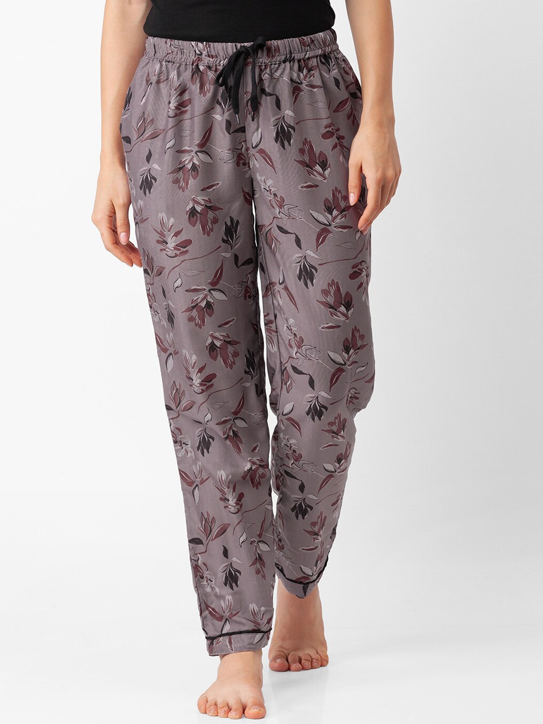 

FashionRack Women Brown Printed Cotton Lounge Pants