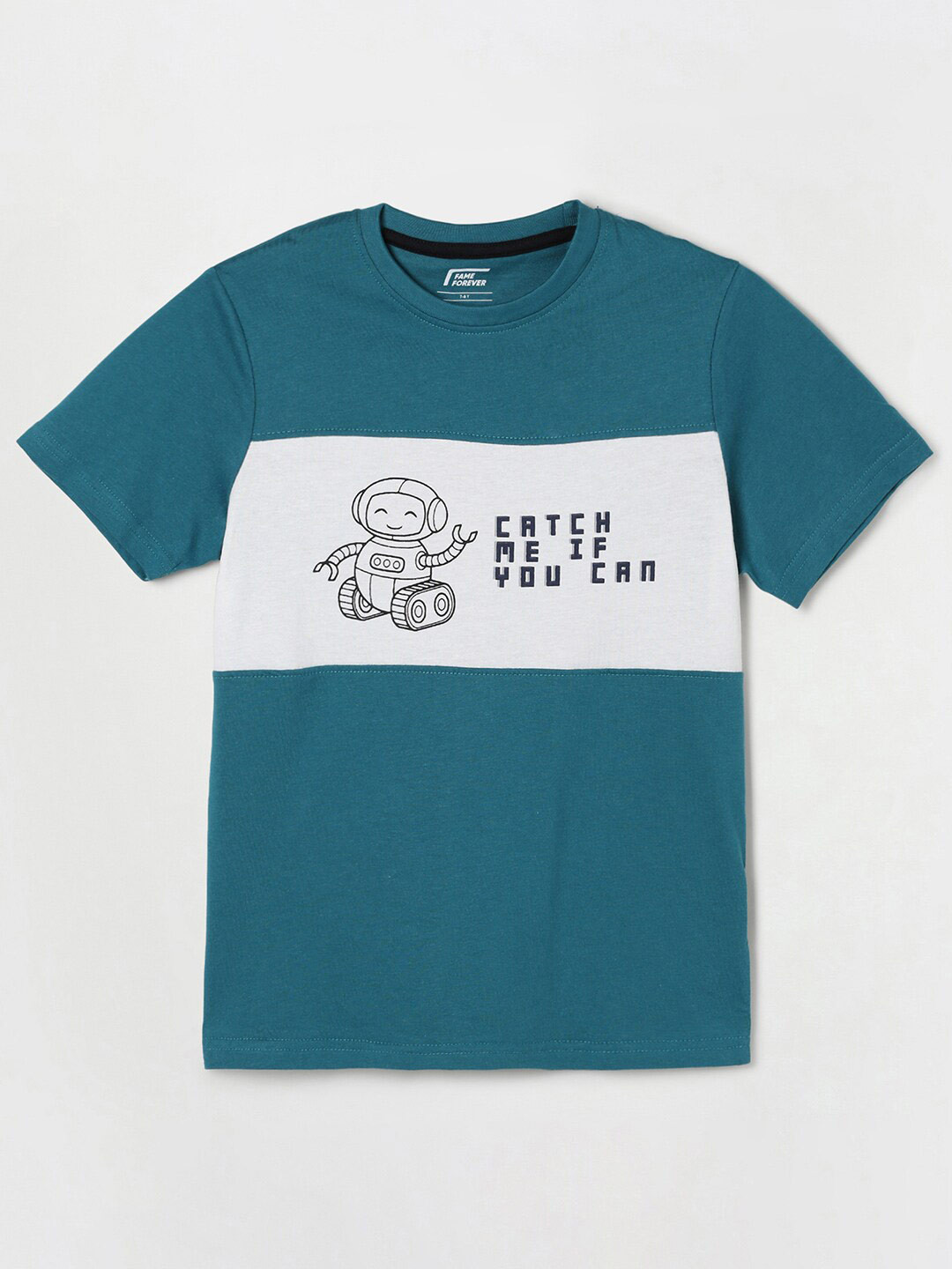 

Fame Forever by Lifestyle Boys Blue Colourblocked T-shirt