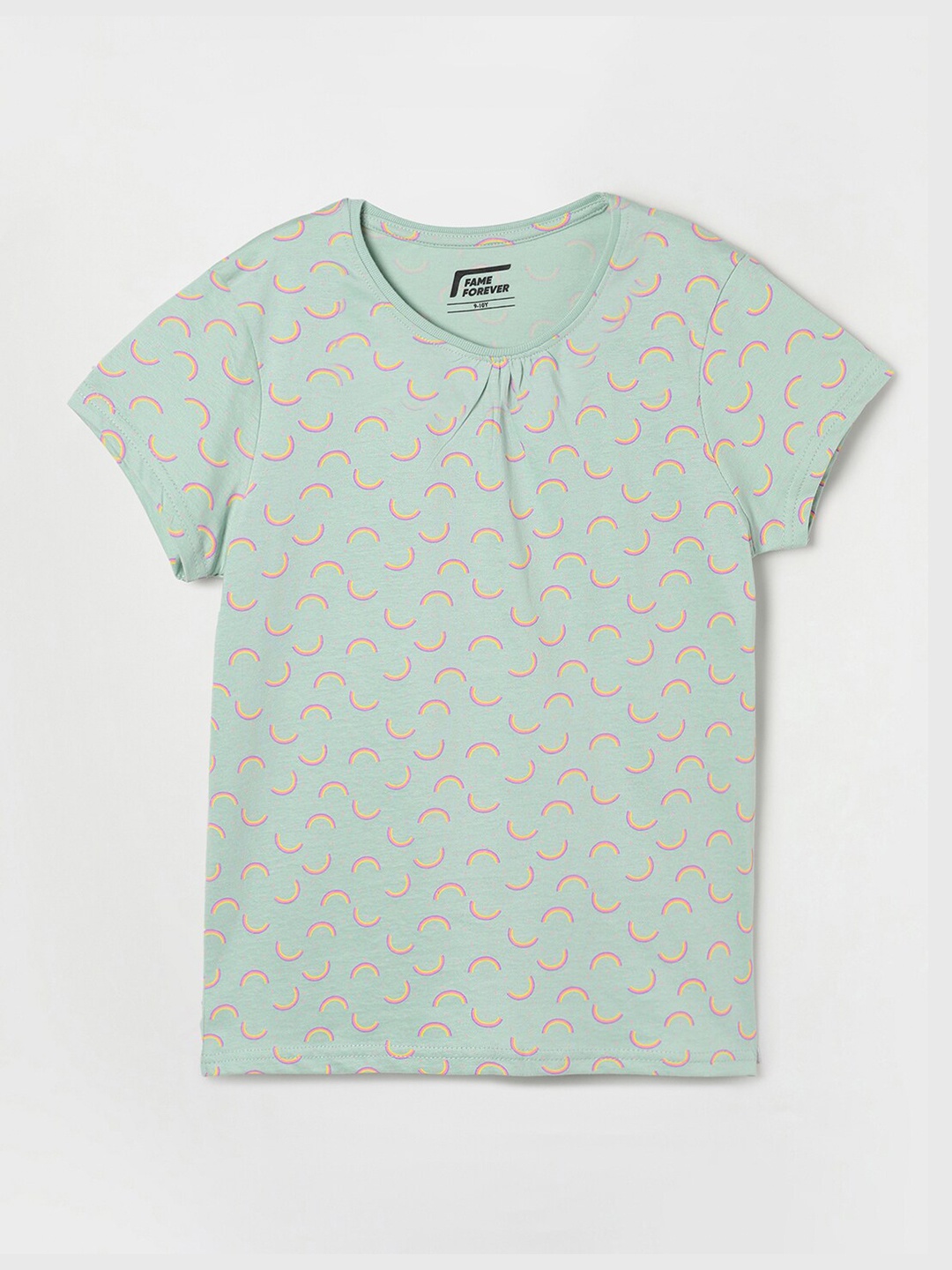

Fame Forever by Lifestyle Girls Green Printed T-shirt