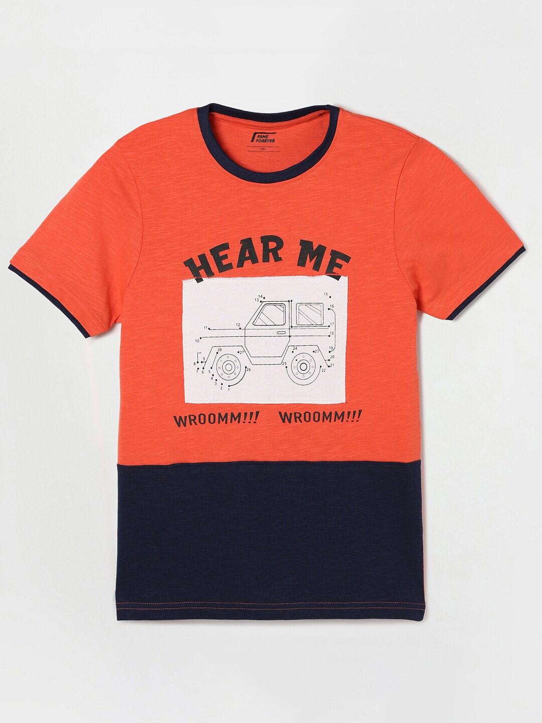 

Fame Forever by Lifestyle Boys Orange Printed T-shirt