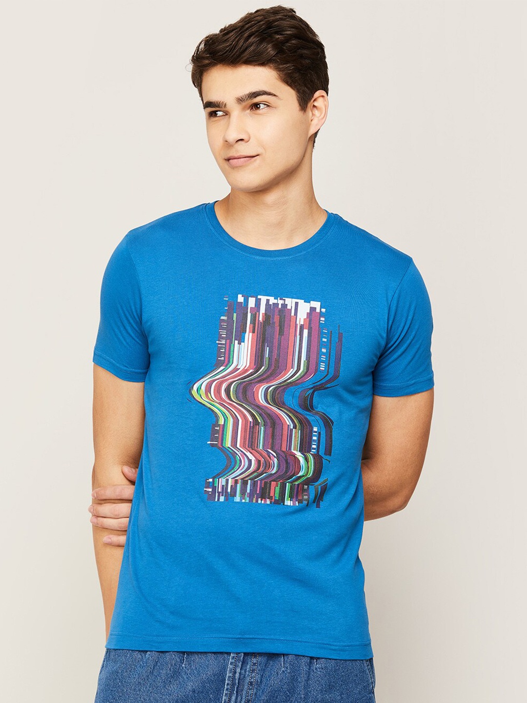 

Fame Forever by Lifestyle Men Blue Printed T-shirt