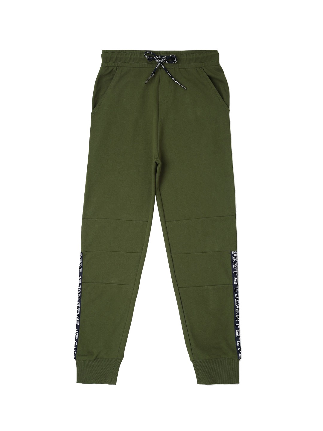 

Pepe Jeans Boys Green Solid Cotton Regular-Fit Jogger