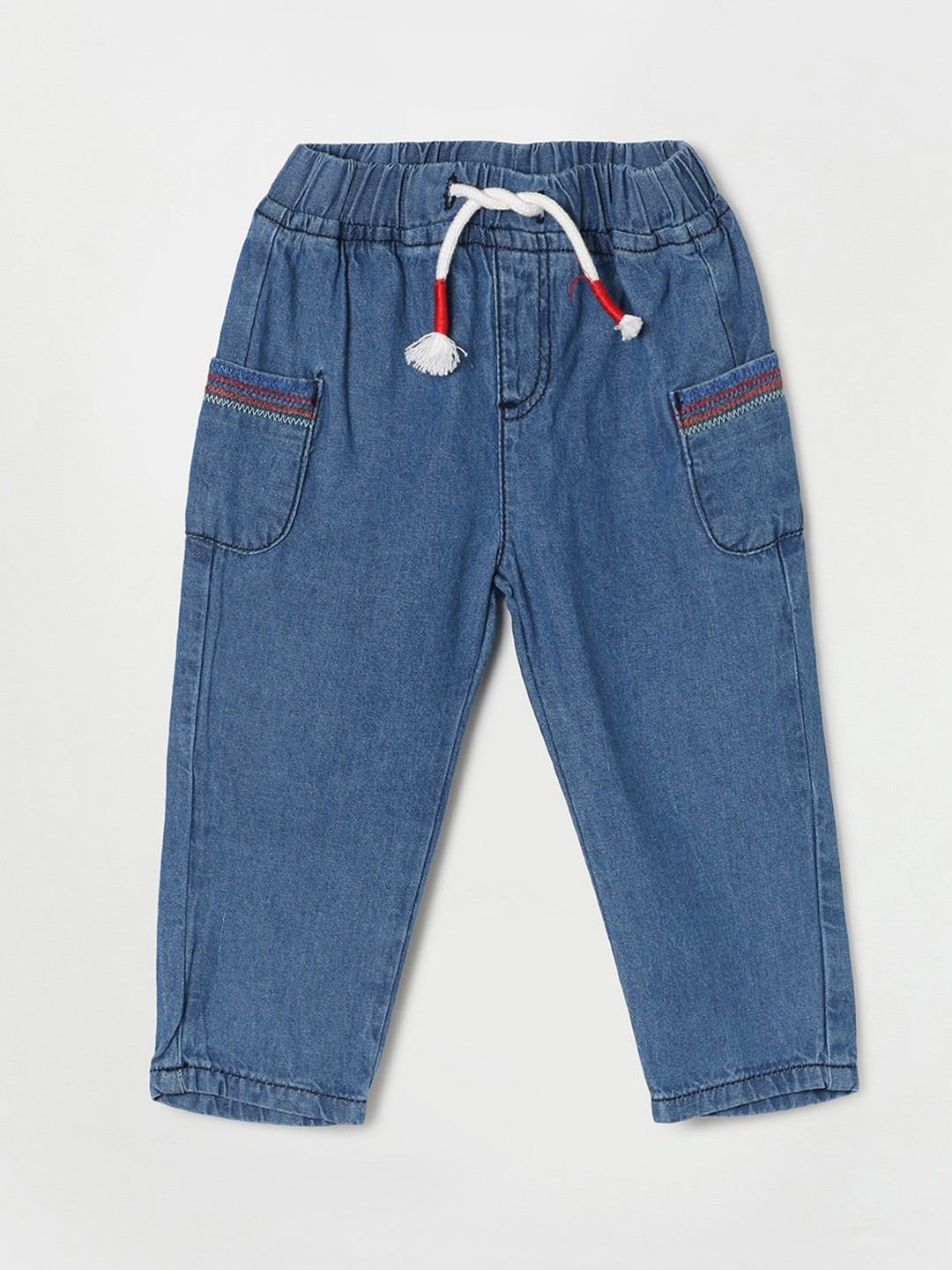 

Juniors by Lifestyle Boys Blue Embroidered Stretchable Jeans
